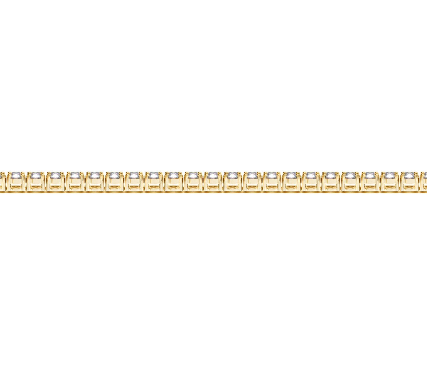 14k Yellow Gold Round Diamond Tennis Bracelet (3 cttw)